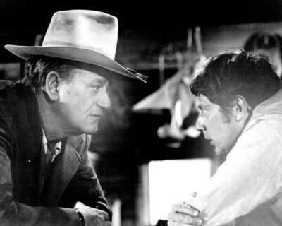 The Cowboys 1972 John Wayne discusses scene with director Mark Rydell 24x30 post