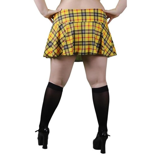 NEW Sexy Plus Size School Girl Plaid Print Mini Skirt Pull On Style Cosplay 9X - Picture 2 of 15