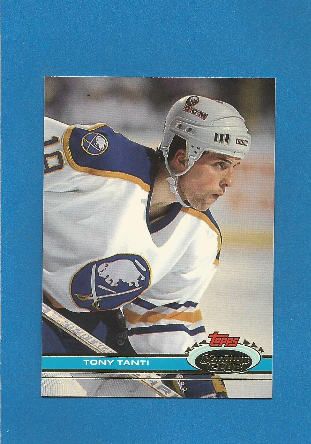 Tony Tanti 1991-92 Topps Stadium Club NHL Hockey #285 (MINT) Buffalo Sabres