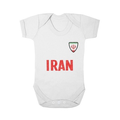 IRAN Baby Grow Football Shirt Style Flag Badge World Cup 2026 Kit Iranian Top