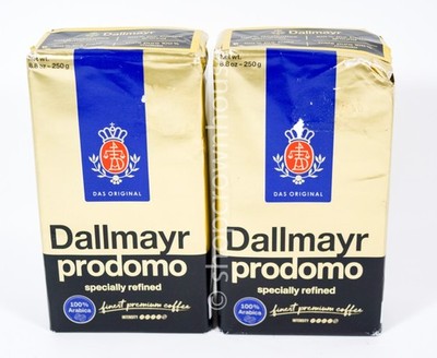 2 Dallmayr Gourmet Coffee Prodomo (Ground) 100% Arabica 8.8 oz bag 08/2027