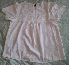 Womens Shein White Floaty Top Sz L 40-42in Chest