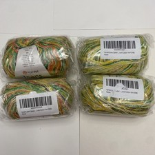 Lot of 4 YarnArt Jeans Splash Cotton Acrylic Yarn 940 8 Mixed Colors 50 G NIP