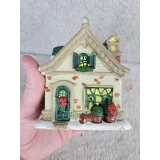 Christmas Village House Miniature Ceramic Snow Covered Festive Decor
