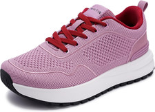 Women'S Wide Toe Box Walking Sneakers  Cushioned Support for Daily Comfort