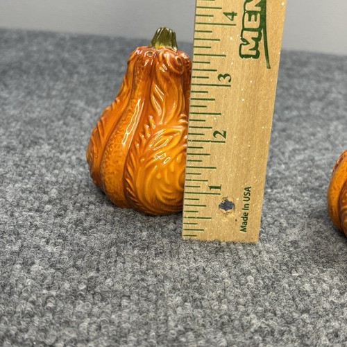 Pier 1 Orange Pumpkin Gourd Salt Pepper Shakers Fall Thanksgiving Halloween - Picture 13 of 15