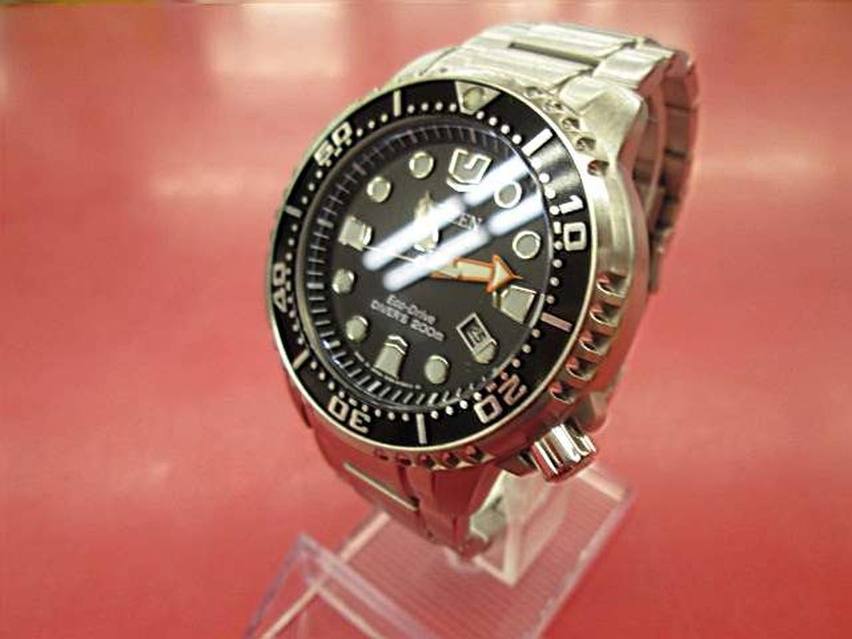 Citizen Eco Drive Diver 200m Date Black Dial E168-s100623