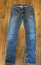 7 Seven For All Mankind Roxanne Womens Size 27 Low rise Stretch Distressed Jean