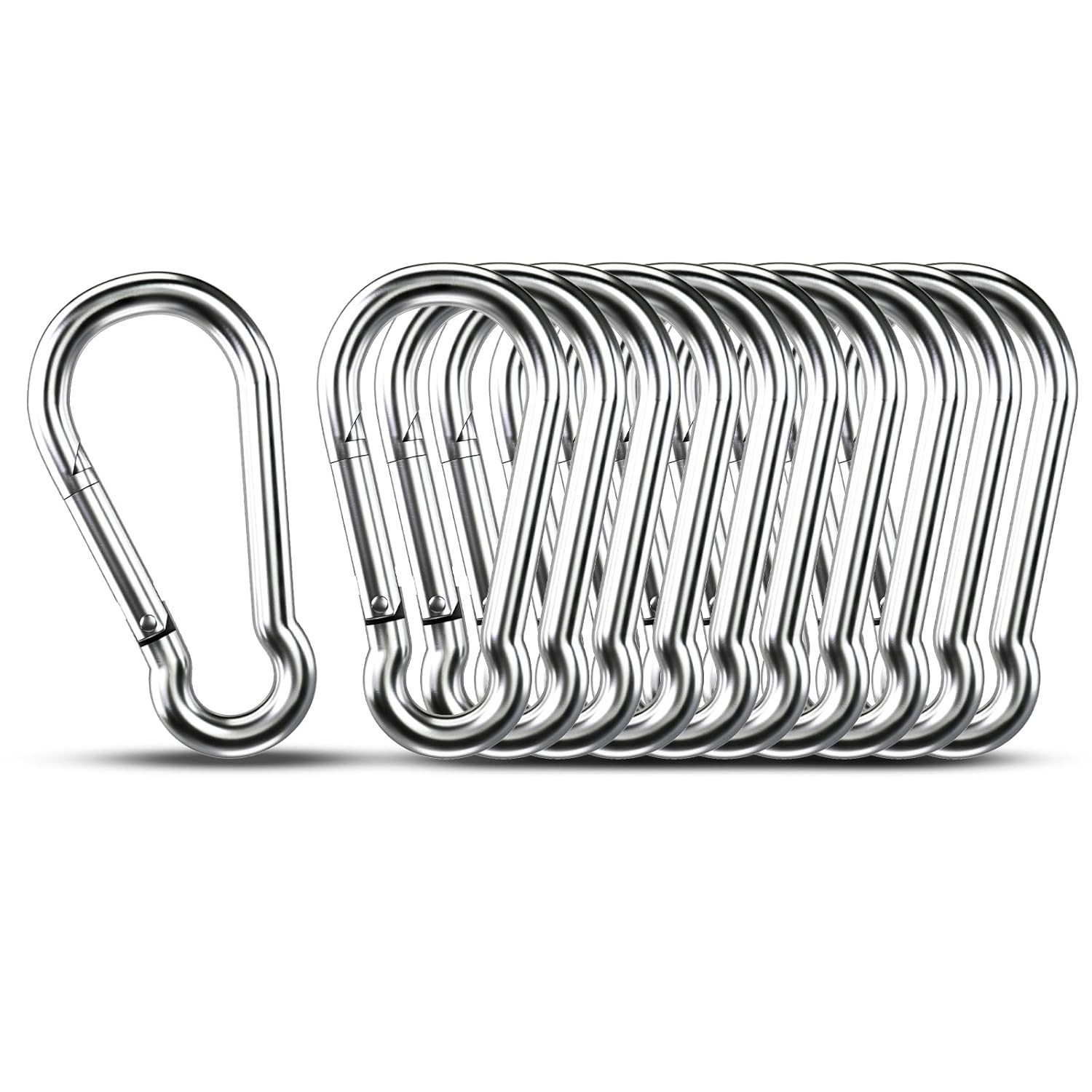 10pcs Heavy Duty 1.57-inch Small Carabiner Clip Hooks for Multipurpose Use