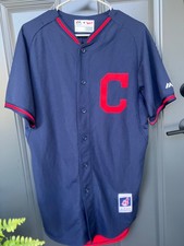 Cleveland Indians Majestic Jersey Mens 40 L/XL Cool Base Stitched Chief Wahoo
