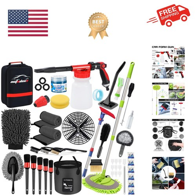#ad 44Pcs Car Wash Detailing Kit Cleaning Kits with Foam Gun Sprayer Wash Mop wit... $105.99