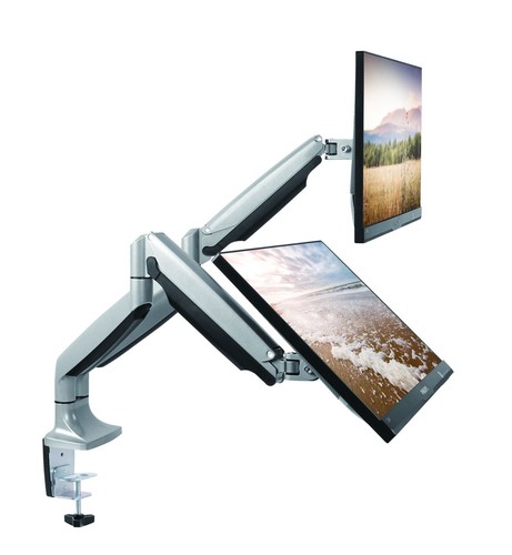 Techorbits Dual Monitor Stand - Universal Desk Mount Arms for 13 to 30 ...