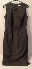 Calvin Klein Charcoal Gray Sleeveless Cocktail Sheath Dress Women's Size 6