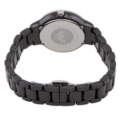 Emporio Armani Cleo Quartz Crystal Black Dial Ladies Watch  display picture 2