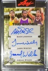 2024 Leaf Gold Super Prismatic Magic Johnson/James Worthy/Jamaal Wilkes Auto 1/1