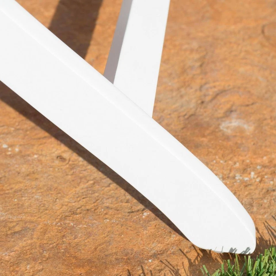 Wynter White Rectangular Folding Wood Outdoor Patio Dining Table 10951 - Imagem 4 de 4