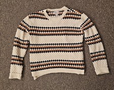 Colorful Planet Girls XL 14/16 Knitted Sweater MW 100 Polyester BeigeBlueBrown