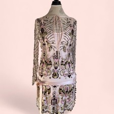 Rare Vintage Roberto Cavalli Embellished Mini Dress M
