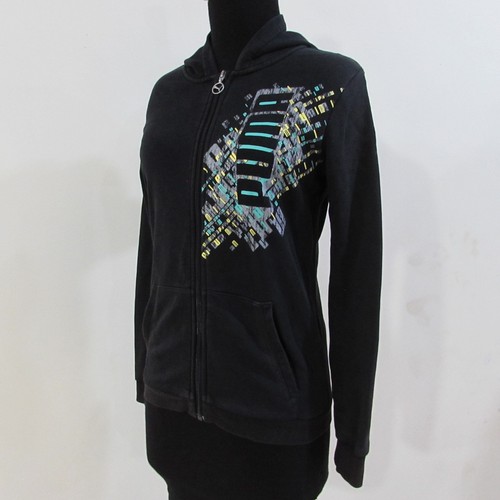 Puma Girls Zipped Hoodies Black Chest Size 34/36 UK XL Sku Y07398 - Picture 4 of 15