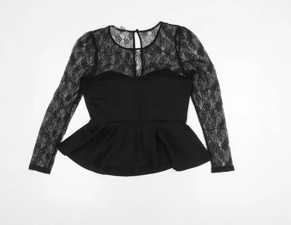Kelly Brook Black Lace Top for Women Size 14 - Image 2 of 4