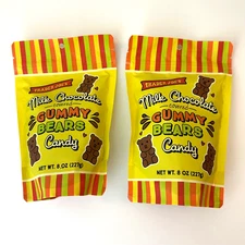 2 Packs Trader Joe's Milk Chocolate Covered Gummy Bears 8 Oz Each