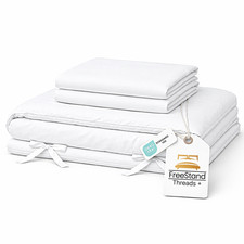 Threads King Duvet Cover 3 -PCS Set 100 GSM, Plush Zipper 1 Pack White