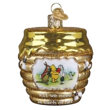 Old World Christmas Winnie the Pooh and Friends Glass Ornament for Holiday Tree