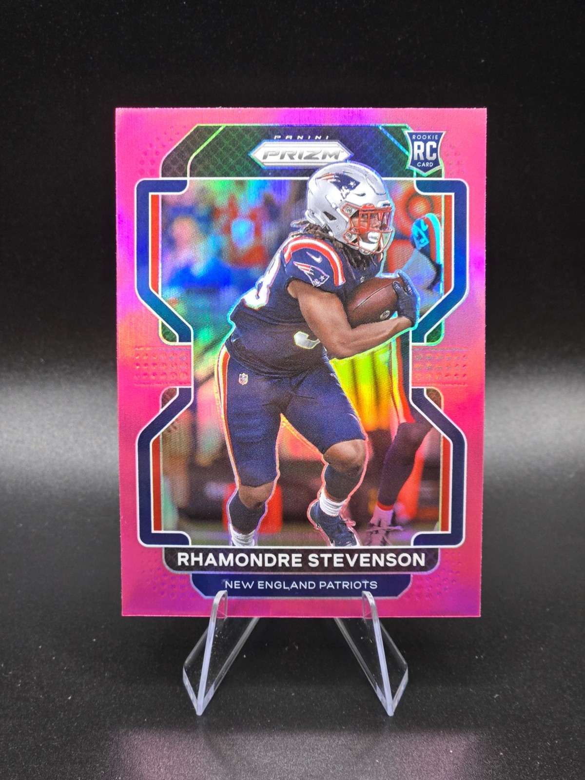 2021 Panini Prizm Prizms Pink #367 Rhamondre Stevenson! Patriots