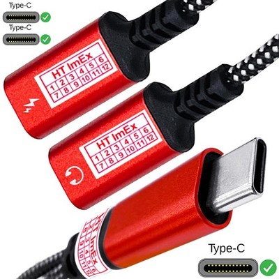 USB C Splitter Y 2-in-1 Kopfhörer + Laden 60W Adapter für Huawei MatePad 10.4