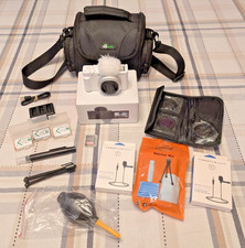 Sony ZV-1F White Vlogging Camera Bundle with Accessories Case Tripod Mic Duster
