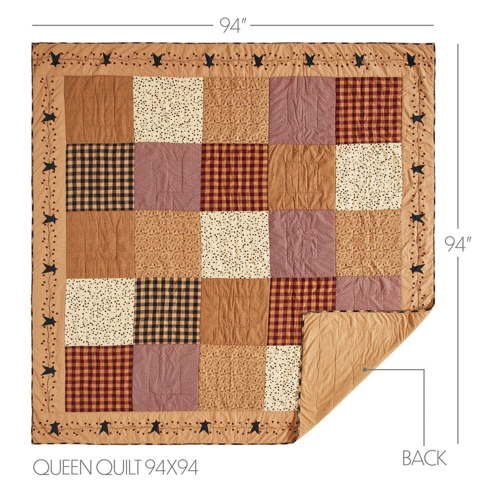 Pip Vinestar Queen Quilt 94Wx94L VHC Brands - Image 3 of 4