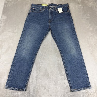 Levi's Premium 502 Taper Jeans Men's Size 38X30 Blue Stretch Performance