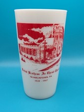 VTG Rare 1967 United Brethren In Christ Church Franklintown PA Milk Glass