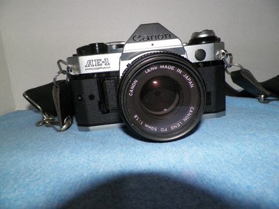 Cannon AE-1 Program Camera With Accessories UNTESTED
