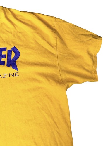 Thrasher T-Shirt Uomo Giallo Nero Manica Corta Pattinatore Girocollo Taglia Xl - Foto 4 di 7