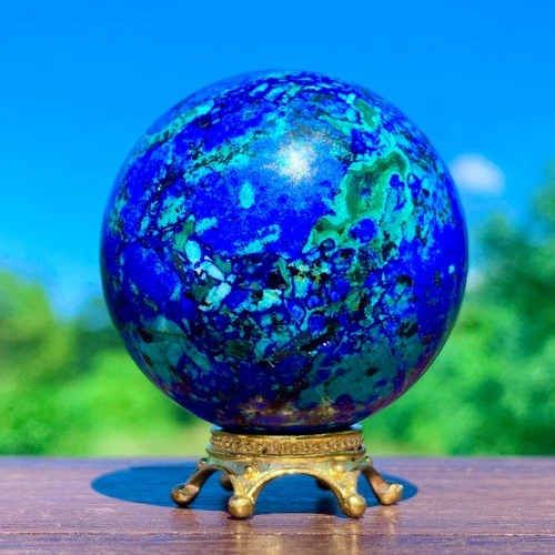 68G BEST NATURAL Azurite/Malachite Crystal Sphere Quartz Minerals Specimen