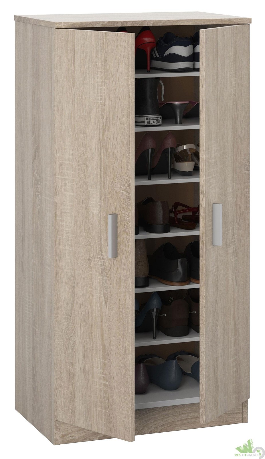 KIT ARMADIO SCARPIERA CM.55X36X108H ROVERE RIPIANI 2 ANTE SPORTELLI MULTIUSO