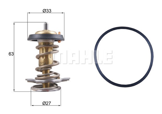Mahle TX 264 82D Thermostat, KüHlmittel FüR Fiat Ducato Bus (250_, 290_)-image
