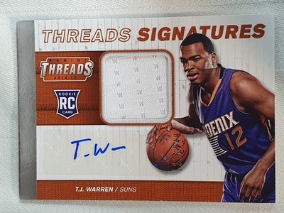 Panini  T.J. Warren Threads Signatures Auto 2015 Phoenix Suns  Relic /249 Jersey