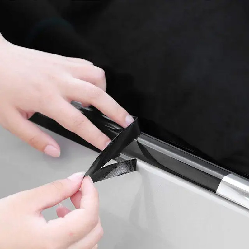 Gloss Black De-chroming Chrome Delete Tape 50mm x 10m Wrapping Viny~ 4