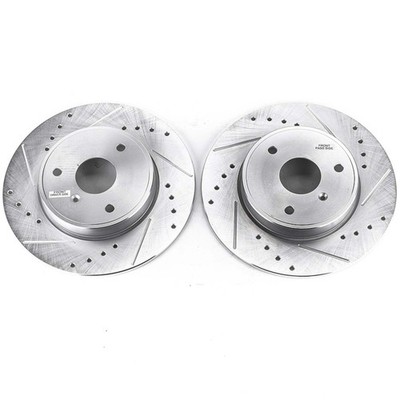 PowerStop Evolution Drilled Slotted Rotors Pair Front For Smart Fortwo