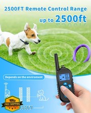Dog Training Collar 2500FT Remote Waterproof Rechargeable 4 Modes