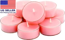 Natural Scented Soy Wax Tealight Candles Bulk, Romantic Rose Aromatherapy Luxury
