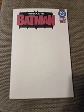 Absolute Batman #13 Blank Cardstock Cover (DC Comics December 2025) 1st Print 