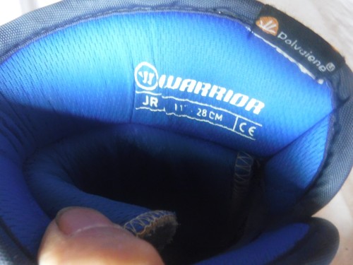 Warrior Lacrosse Jr Size 11 inch Glove 28 CM Blue - Picture 7 of 11