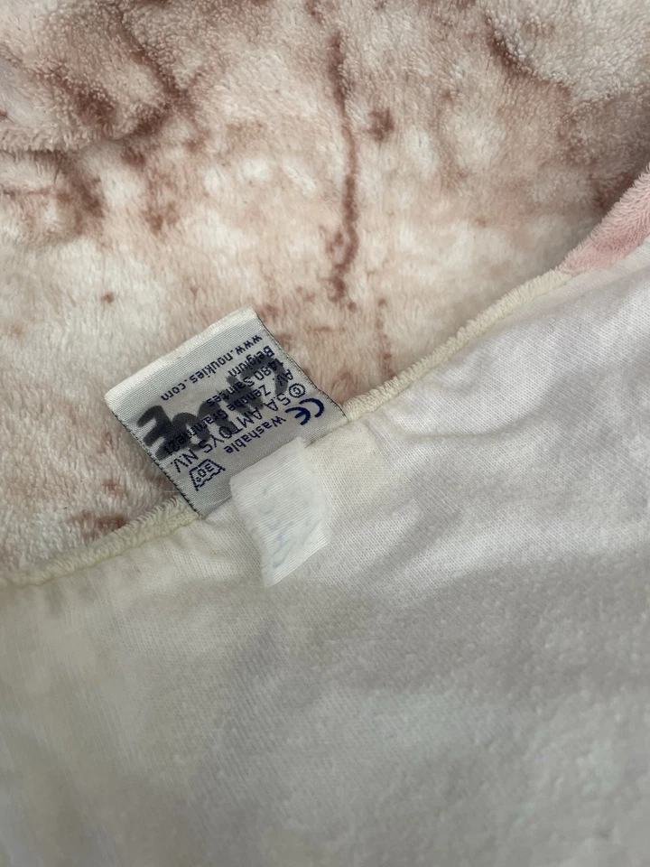 Doudou plat vache Lola beige rose fleur Noukie's - Photo 3/3