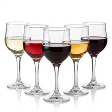 6 x 200ml Stemmed Wine Glasses Set Port Sherry Spirits Tasting Dinner Gift Boxed