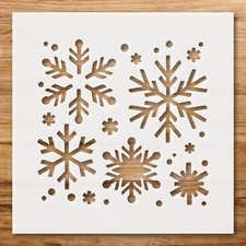 Snowflake Design Wall Art Reusable Plastic Stencil - StencilAir
