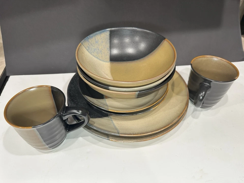 Sango Gold Dust Black - 9 piezas de gres esmaltado 5022 Foto 2 de 4