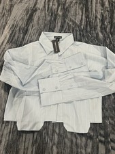 PrettyLittleThing Blue Dress Shirt Crisp Cotton